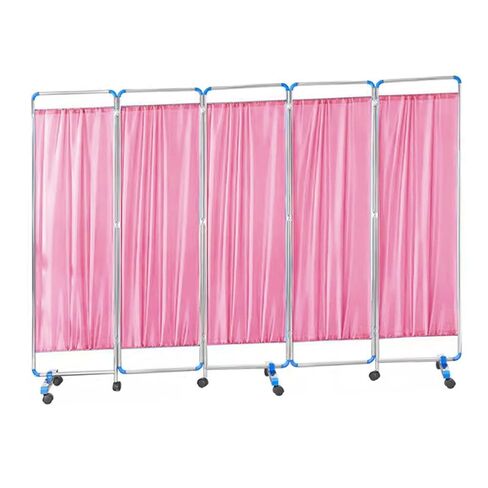 3/4/5/6 Panel Mobile Privacy Screen,Portable Room Divider,Nylon Fabric Standing Door Partition with Wheels,for Clinics Salons Hospitals(Blue,5-Panel) in Saudi Arabia