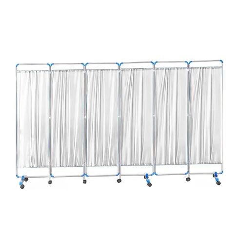 3/4/5/6 Panel Mobile Privacy Screen,Portable Room Divider,Nylon Fabric Standing Door Partition with Wheels,for Clinics Salons Hospitals(Blue,5-Panel) in Saudi Arabia