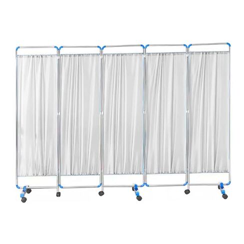 3/4/5/6 Panel Mobile Privacy Screen,Portable Room Divider,Nylon Fabric Standing Door Partition with Wheels,for Clinics Salons Hospitals(Blue,5-Panel) in Saudi Arabia