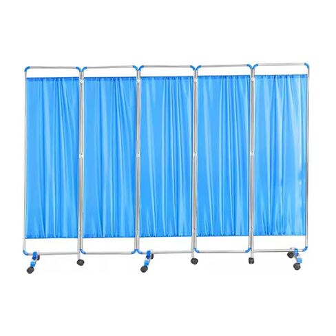 3/4/5/6 Panel Mobile Privacy Screen,Portable Room Divider,Nylon Fabric Standing Door Partition with Wheels,for Clinics Salons Hospitals(Blue,5-Panel) in Saudi Arabia