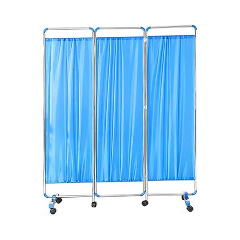 3/4/5/6 Panel Mobile Privacy Screen,Portable Room Divider,Nylon Fabric Standing Door Partition with Wheels,for Clinics Salons Hospitals(Blue,5-Panel) in Saudi Arabia