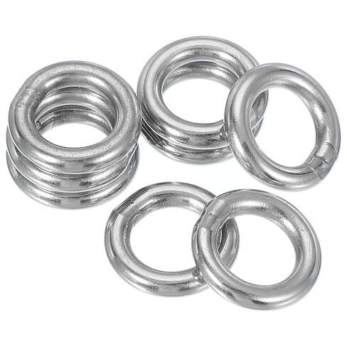 PATIKIL 2" Metal O Ring, 8 Pcs Heavy Duty 304 Stainless Steel O Rings Welded Round Rings for DIY Crafts Hardware Belt Dog Leash Macrame, 5x50mm in Saudi Arabia