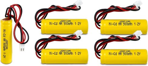 JINTION 1.2v 900mAh Ni-CD AA Exit Sign Emergency Light Battery Replacement Compatible with Unitech AA900mAh OSA268 ELB CS01 Lithonia Battery EXR LED EL M6 (5 Pack) in Saudi Arabia