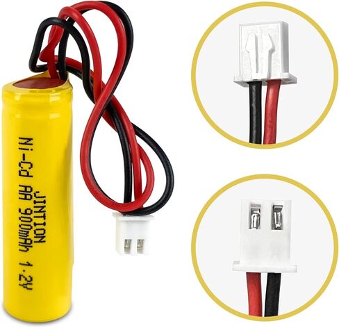 JINTION 1.2v 900mAh Ni-CD AA Exit Sign Emergency Light Battery Replacement Compatible with Unitech AA900mAh OSA268 ELB CS01 Lithonia Battery EXR LED EL M6 (5 Pack) in Saudi Arabia