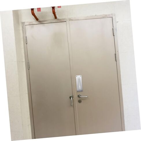 POPETPOP 2Pcs Door Push Plates Fire Door Compatible Pull Handle for Front Back Doors Smooth Operation for High Traffic Areas Commercial Residential Use in Saudi Arabia