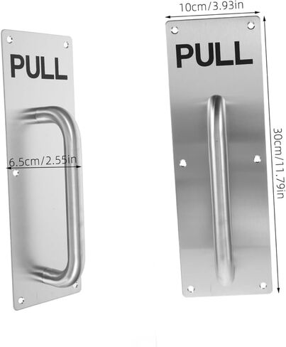 ABOOFAN Stainless Steel Pull Door Handle for Fire Exit Cabinet Heavy Duty Commercial Door Handle Plate Impact Resistant Non Deformation Design in Saudi Arabia