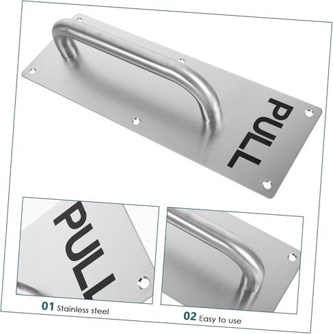 ABOOFAN Stainless Steel Pull Door Handle for Fire Exit Cabinet Heavy Duty Commercial Door Handle Plate Impact Resistant Non Deformation Design in Saudi Arabia