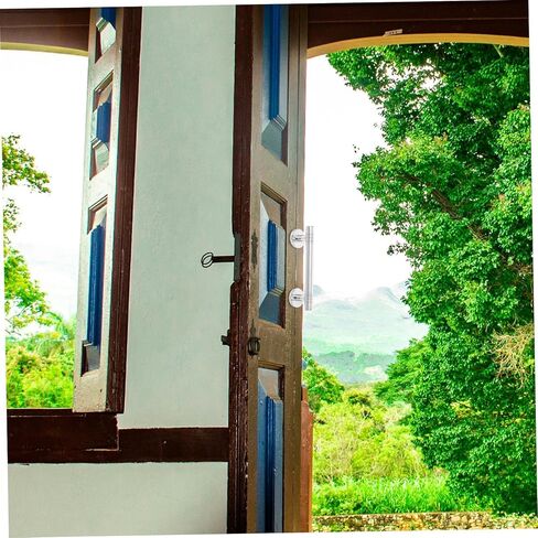 LIFKOME Stainless Steel Door Handle Pull for Wooden Double Doors 124mm Long Simple Design for Anti-Theft Security on Front Gates in Saudi Arabia