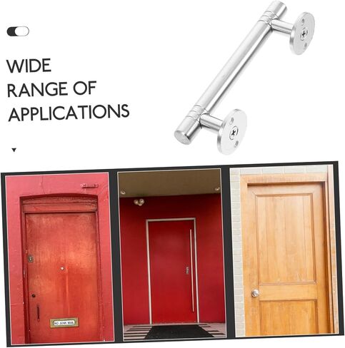 LIFKOME Stainless Steel Door Handle Pull for Wooden Double Doors 124mm Long Simple Design for Anti-Theft Security on Front Gates in Saudi Arabia