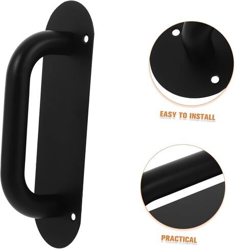 Tofficu Stainless Steel Door Pull Handle Durable Push Plate for Barn Commercial Residential Use Secure Resistant Design for High Traffic Areas Versatile Door Handle in Saudi Arabia
