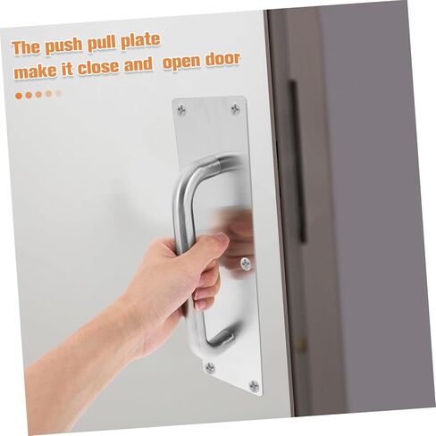 Holibanna Push Pull Metal Door Handle for Residential Commercial Use Durable Stainless Steel Design Elegant User Friendly for Sliding Barn Doors in Saudi Arabia