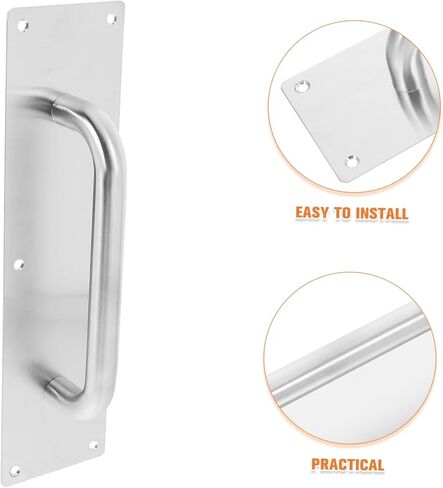 Holibanna Push Pull Metal Door Handle for Residential Commercial Use Durable Stainless Steel Design Elegant User Friendly for Sliding Barn Doors in Saudi Arabia