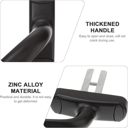 WOONEKY 2Pcs Zinc Alloy Sliding Door Handle Durable Window Pull Handle for Residential and Commercial Use Easy to Install Thickened Design with Fine Workmanship Finish in Saudi Arabia