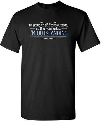 Outstanding Funny T Shirt | Cool Mens Sarcastic T Shirts for Casual Wear | Trendy Mens Novelty Shirt with Humor in Saudi Arabia