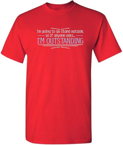 Outstanding Funny T Shirt | Cool Mens Sarcastic T Shirts for Casual Wear | Trendy Mens Novelty Shirt with Humor in Saudi Arabia