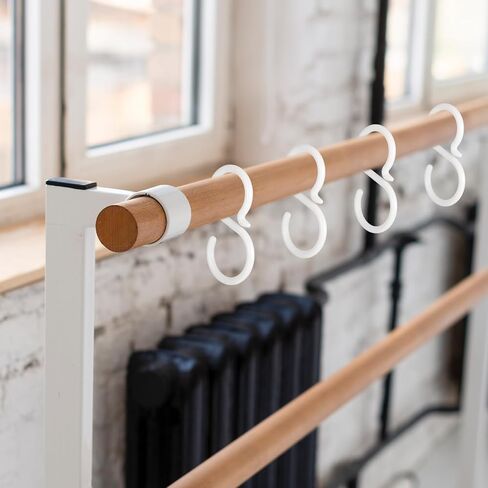30PCS Secure Plastic S Hooks for Hanging, Multi-Purpose S Hooks for Closet, Flexible Secure Hook for Closet, Kitchen, Living Room, Bedroom Shower Rod, Plant, Easy Lock, White, 2.4 Inch in Saudi Arabia