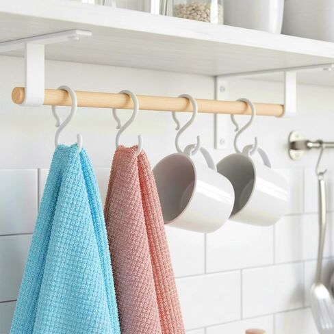 30PCS Secure Plastic S Hooks for Hanging, Multi-Purpose S Hooks for Closet, Flexible Secure Hook for Closet, Kitchen, Living Room, Bedroom Shower Rod, Plant, Easy Lock, White, 2.4 Inch in Saudi Arabia