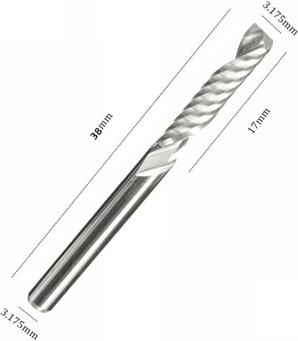 10pcs Single Flute End Mill Cutter 3.175 * 22 38mm O Aluminium Router Bits Tungsten Carbide Milling for Wood Aluminum in Saudi Arabia