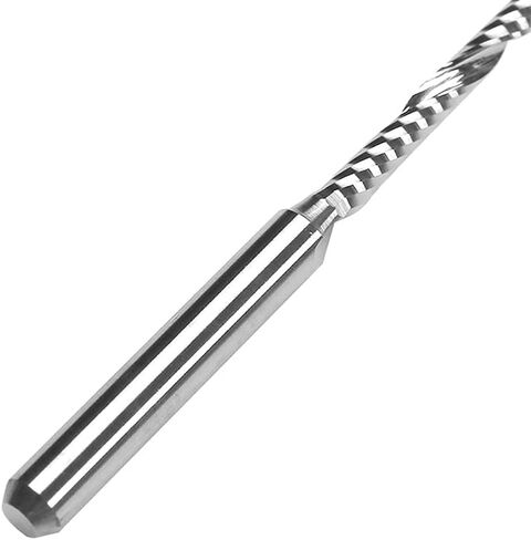 10pcs 3.175mm Shank Tungsten Carbide End Mill 2mm Cutting Diamter 15mm Length Single Flute Milling Cutter O CNC Router Bit in Saudi Arabia