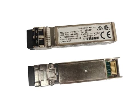 1Pcs 01FT777 IBM 78P5153 Transceiver SFP 25G SR 850NM FTLF8536P4BCL-IC N83854 25GB Sfp Fiber Switch in Saudi Arabia