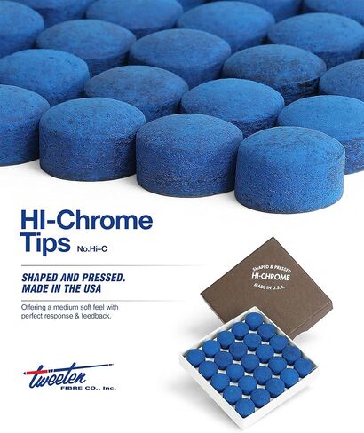 Tweeten Hi-Chrome Billiard Pool Cue Tips - 1 Box - 50 Tips - Choose Your Size in Saudi Arabia