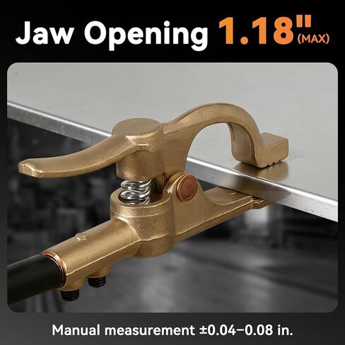 300 Amp Brass Welding Ground Clamp, Heavy Duty Earth Clamp with D-Shaped Serrated Jaws, Fits 1/0 – 2/0 AWG (50 – 70 mm²) Welding Cables in Saudi Arabia