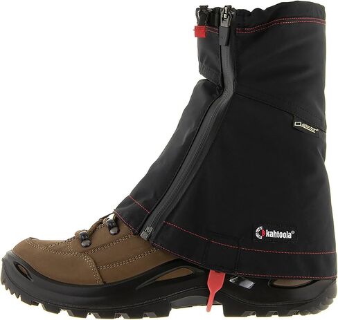 Kahtoola LEVAgaiter Mid GTX Gaiters, Waterproof Gore-TEX Shoe & Boot Protection for Mountaineering, Off-Trail Hiking in Mud, Snow & Ice - Black - Large in Saudi Arabia