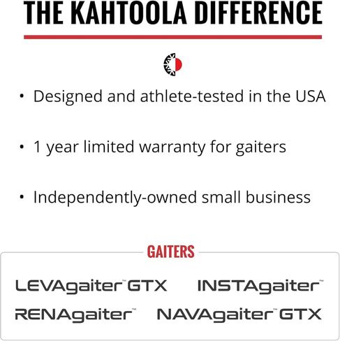 Kahtoola LEVAgaiter Mid GTX Gaiters, Waterproof Gore-TEX Shoe & Boot Protection for Mountaineering, Off-Trail Hiking in Mud, Snow & Ice - Black - Large in Saudi Arabia