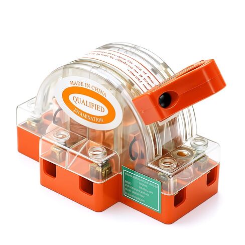 Relaxweex Disconnect Knife Switch Double Power Disconnect Switch(100 A 220 V 2 Pole,Orange) in Saudi Arabia