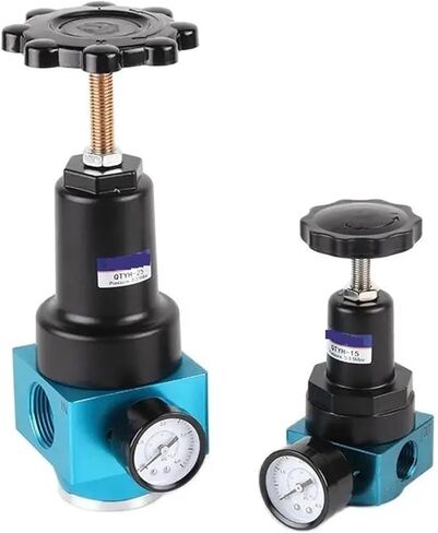 Pneumatic High Pressure Regulating Valve QTYH-8/10/15/25/50 1/4 3/8 1/2 2 BSP Inlet Port 0~40 Bar Air Regulator With Gauge(QTYH-15) in Saudi Arabia