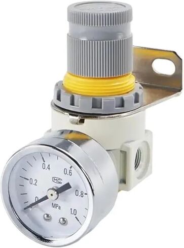 2pcs AR2000 G1/4 Mini Air Pressure Regulator Adjustable Pneumatic Reducing Valve With Gauge For Compressor AR1500 BR3000 BR4000 10bar(AR2000-6MM) in Saudi Arabia