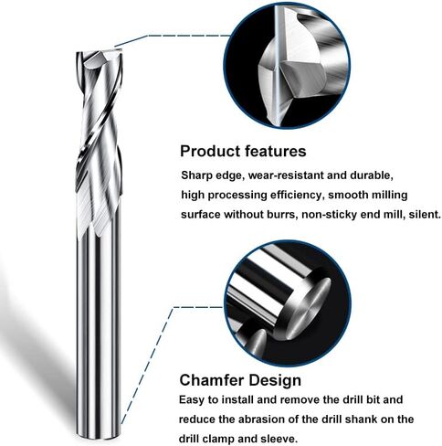 1pcs 1/4" Shank Carbide Flat Nose End Mill Cutter CNC Router Bits 2 Flute Tungsten Engraving Bit for Acrylic PVC MDF Hardwood in Saudi Arabia