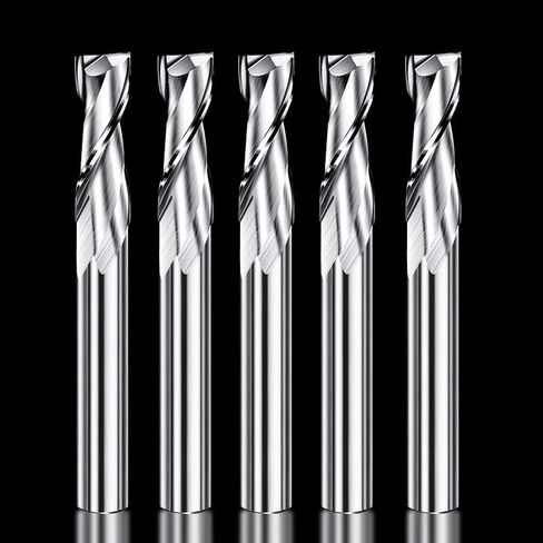 1pcs 1/4" Shank Carbide Flat Nose End Mill Cutter CNC Router Bits 2 Flute Tungsten Engraving Bit for Acrylic PVC MDF Hardwood in Saudi Arabia