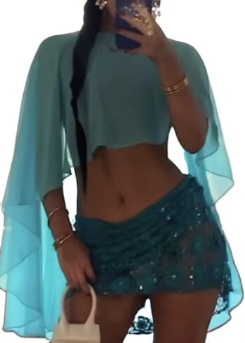 المرأة بقماش شفاف الشيفون شال يلتف غير المتكافئة عالية منخفضة هيم شال كيب Capelets فستان سهرة الزفاف التستر in Kuwait