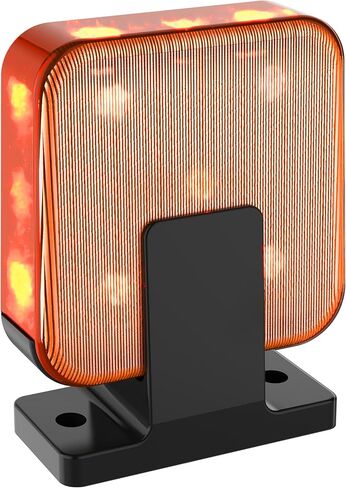 blütezeit IP54 مقاوم للطقس 12 فولت - 240 فولت تيار متردد/تيار مستمر، ضوء تحذير وامض عالمي LED، مصباح إنذار عالمي لفتحات البوابة المنزلقة والتأرجح مع إشارة برتقالية، ضوء عالي السطوع in Kuwait