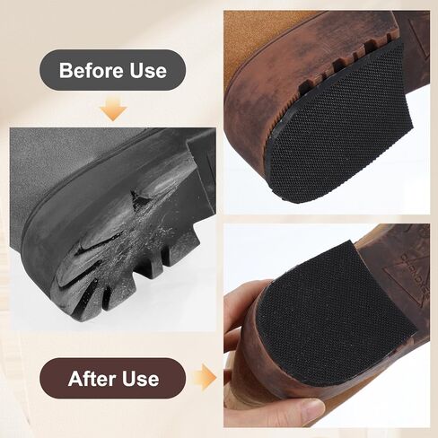 2Pairs Shoe Repair Rubber Heels, Rubber Shoe Heel Replacement, Non-Slip Boot Heel Repair Kit for Boots and Dress Shoes in Saudi Arabia