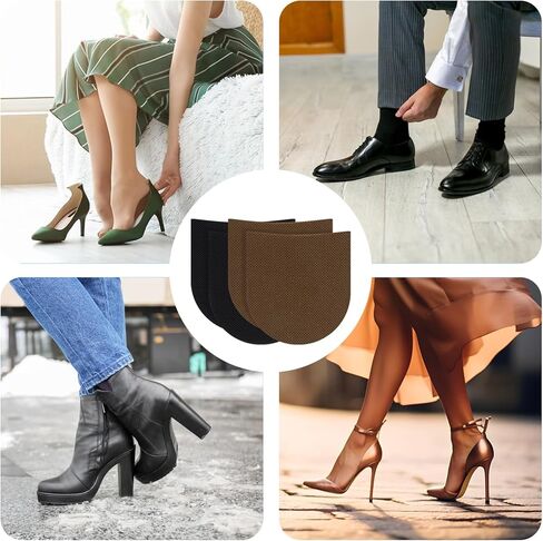 2Pairs Shoe Repair Rubber Heels, Rubber Shoe Heel Replacement, Non-Slip Boot Heel Repair Kit for Boots and Dress Shoes in Saudi Arabia