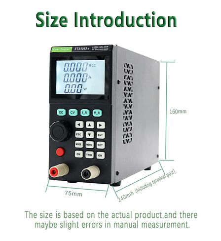 ET5407A+ Programmable DC Electronic Load - 200W 30A 180V Battery & Power Supply Tester with CC/CV/CR/CP Mode, LCD Display, USB Support, EV, Lab Testing in Saudi Arabia