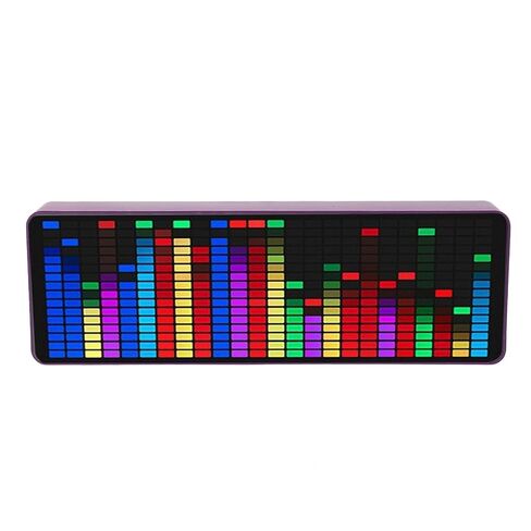 LED Music Visualizer, RGB Audio Spectrum Analyzer with 384 RGB LEDs, 20 Dynamic, 20 Dynamic Modes, 7 Color Effects, Voice and Rhythm Sync for Home, Gaming Room, Digital Clock in Saudi Arabia