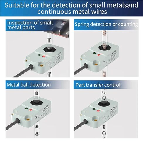 Proximity Sensor Inductive Switch, Non-Flush M12 Connector DC 3-Wire NPN PNP IP67 Magnetic Metal Drop Detection, 1pc(12MM NPN NO) in Saudi Arabia