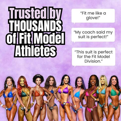 مجموعة بيكيني من Angel Competition NPC Fit Model مع 2 قاع - بدلات مسابقة بيكيني حمراء ثلاثية الأبعاد مع تغطية غلوت بنسبة 50% in Kuwait