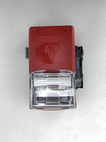 Gentex GES3-24WR 24VDC Selectable Candela Low Profile Evacuation Strobe - Red Faceplate in Saudi Arabia