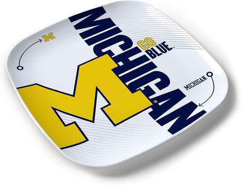 YouTheFan Officially-Licensed NCAA Large Party Plate - 10.25" x 10.25" - 100% Melamine, Dishwasher Safe, BPA Free - Fan Gift for Snacks, appetizers and Food in Saudi Arabia