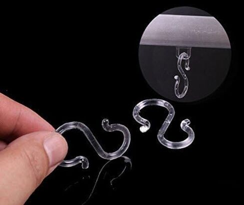 24 PCS 1.7Inch Clear Plastic Punch Bowl Cup S Hooks in Saudi Arabia