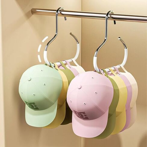 2PCS Baseball Cap Hooks,Hat Organizer for Baseball Caps, Hat Rack for Caps Scar Handbag Stainless Steel Hat Hangers in Saudi Arabia
