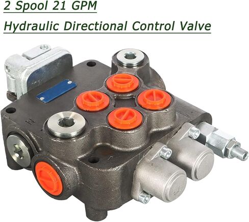 2 بكرة 21GPM صمام التحكم الاتجاهي الهيدروليكي، 3625PSI SAE منافذ صمام هيدروليكي مزدوج التمثيل مع عصا التحكم in Saudi Arabia