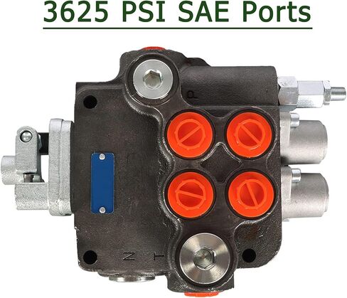 2 بكرة 21GPM صمام التحكم الاتجاهي الهيدروليكي، 3625PSI SAE منافذ صمام هيدروليكي مزدوج التمثيل مع عصا التحكم in Saudi Arabia