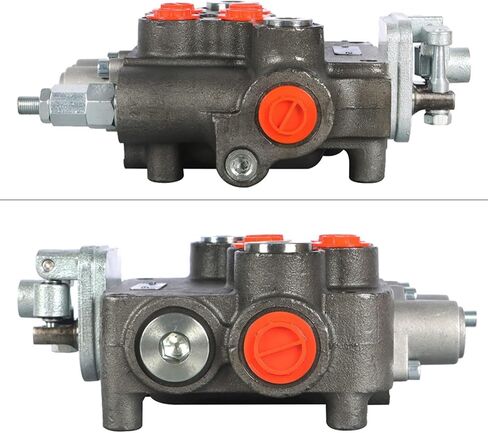 2 بكرة 21GPM صمام التحكم الاتجاهي الهيدروليكي، 3625PSI SAE منافذ صمام هيدروليكي مزدوج التمثيل مع عصا التحكم in Saudi Arabia