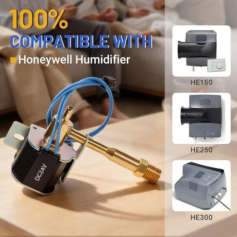 صمام الملف اللولبي DC، مناسب لمرطب هانيويل HE150/HE250/ HE300 Adv True Ease - Repace 50041883001، 24 VDC in Kuwait