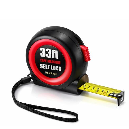 Tape Measure 33FT Self-Locking, Heavy-Duty Steel Blade, Metric/Imperial Dual Scale, MID Accuracy, Easy-Read Markings, Retractable Measuring Tool for Construction, Carpentry, DIY Projects (33FT) in Saudi Arabia